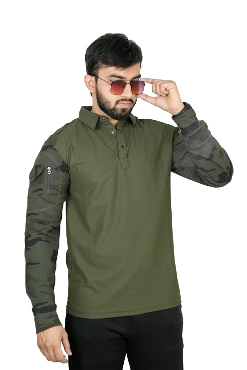 Badbrook Men's Tactical Camouflage T-Shirt | Regular Fit Half Sleeve